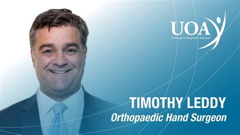 Orthopedic Hand Surgeon Timothy Leddy Md Youtube