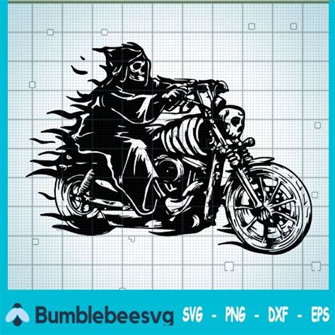 A Black And White Drawing Of A Man Riding A Motorcycle With Flames On