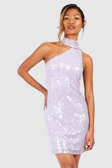 Purple Sequin Dresses Purple Glitter Dresses Boohoo Uk