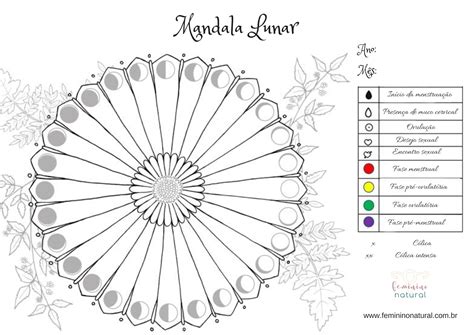 Ciclo Feminino Baixe Sua Mandala Lunar Gratuita Feminino Natural