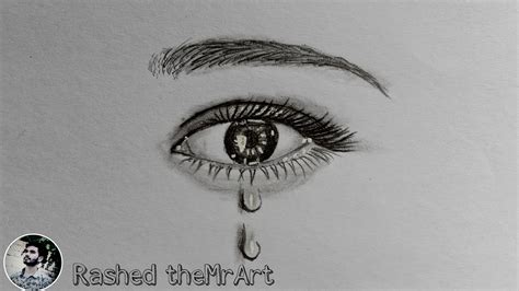 How To Draw A Realistic Eye With Teardrops Easy Way Of Crying Eye