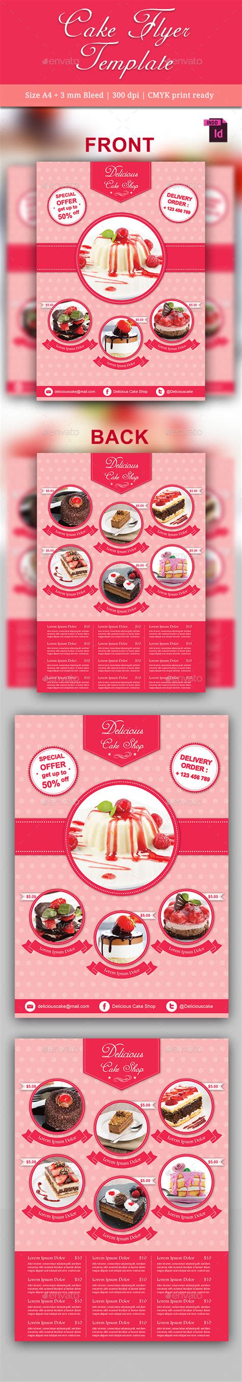 Cake Flyer Template Restaurant Flyers