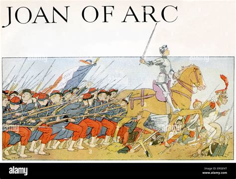 Joan of Arc leading the French army during the Hundred Years' War Stock Photo: 83341380 - Alamy