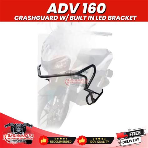 Honda Adv Full Crash Guard With Built In Led Bracket Heavy Duty