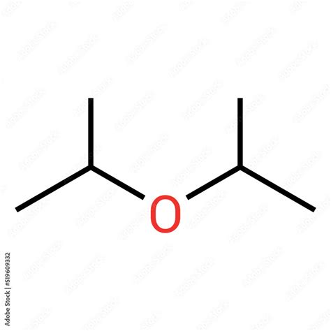 chemical structure of Diisopropyl ether (C6H14O) Stock Vector | Adobe Stock