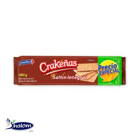 Galleta Crakeñas Saltin Integral 480Gr Tienda Shalom