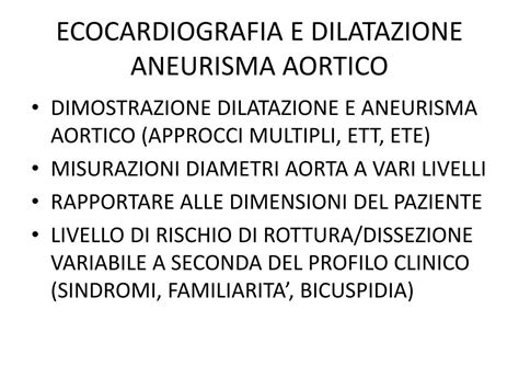 Ppt Ruolo Dellecocardiografia Nella Patologia Dellaorta Toracica