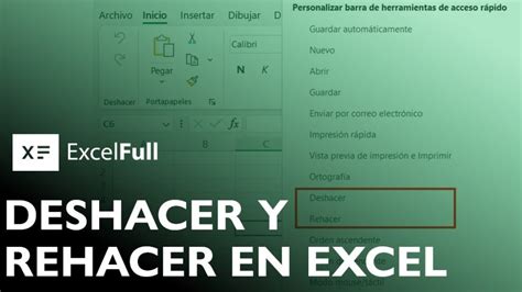 Deshacer Cambios Archivos Excelfull