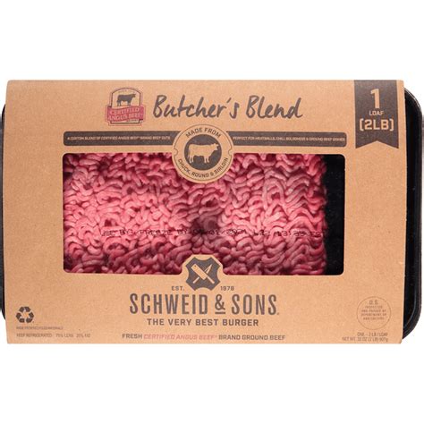 Schweid Sons Ground Beef Butchers Blend 75 25 2 Lb Delivery Or