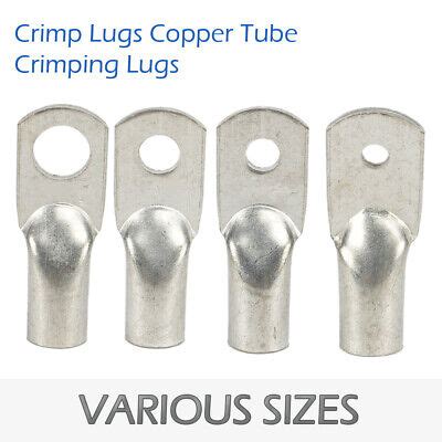 Mm Copper Tube Terminals Crimp Lugs Battery Welding Cable Lug Ring