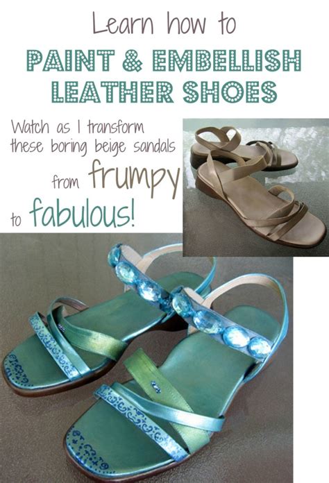 How To Embellish And Paint Leather Shoes FeltMagnet