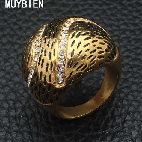 Aliexpress Buy Muybien Leopard Shape Gold Rings For Women Vintage