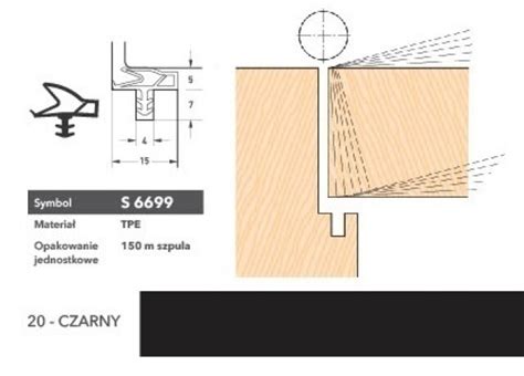 Uszczelka Do Drzwi Wewn Trznych S M Deventer Czarny Farbia