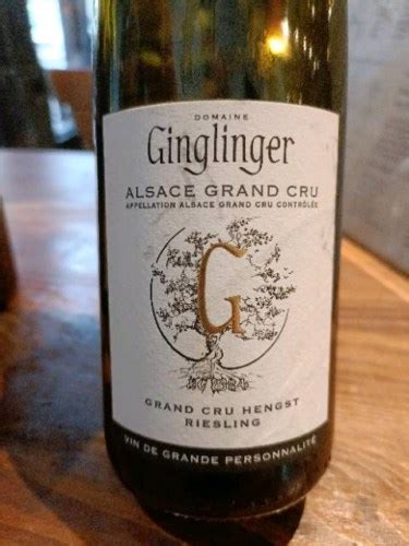 Domaine Ginglinger Riesling Alsace Grand Cru Hengst Vivino US