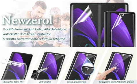 NEWZEROL 3 Pezzi Compatibile Per Samsung Galaxy Z Fold 2 5G Pellicola