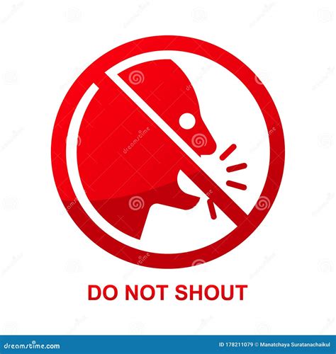 Do Not Shout Isolated On White Background Stock Vector Illustration