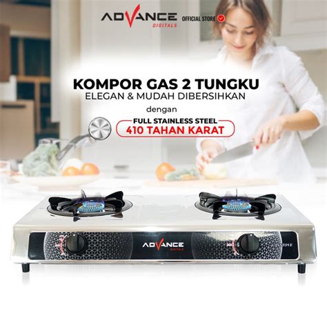 Kompor Gas Stainless Steel Tungku Advance Gb S Advance Digitals