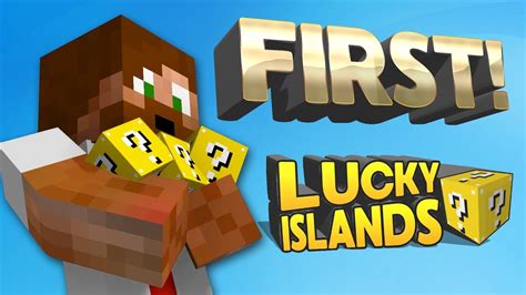 First Minecraft Lucky Islands Youtube