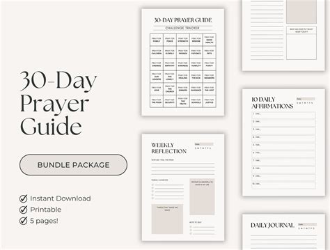 Prayer Journal Printable 30 Day Prayer Guide 30 Day Prayer Challenge