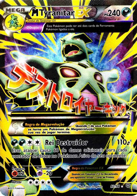 Carta Pokemon Mega Tyranitar Ex Full Art 9298 R 11999 Em