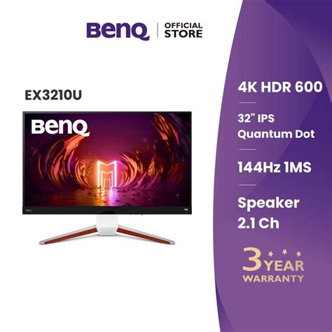 Benq Ex3210u 32 4k Uhd 144hz 1ms Mprt Ips Hdri Gaming Monitor จอเกม