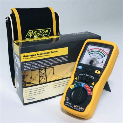 Majortech Analogue Insulation Tester Three Test Voltage Ranges Mt