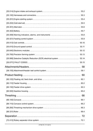 Case Ih Axial Flow 5140 Tier 2 Combine Service Repair Manual Pin