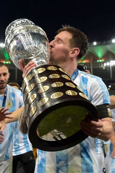 Copa America 2021 Argentina Lionel Messi Celebrates Victory