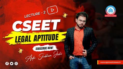 Cseet Legal Aptitude L By Adv Shubham Joshi Youtube