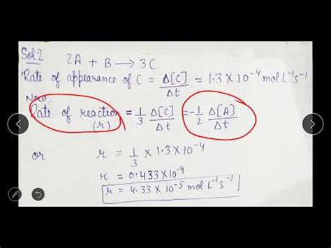 How To Calculate Average Rate Of Reaction YouTube