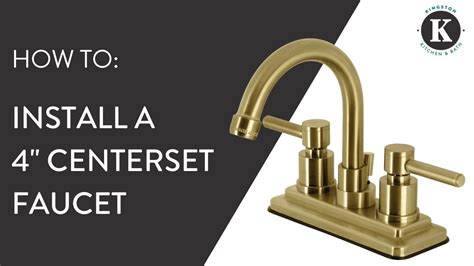 How To Install A 4” Centerset Faucet Youtube