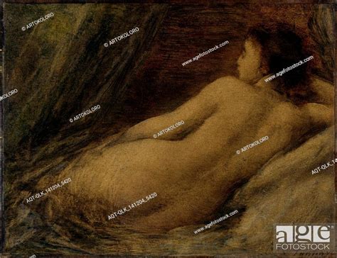 Lying Naked Woman Henri Fantin Latour Stock Photo Picture And