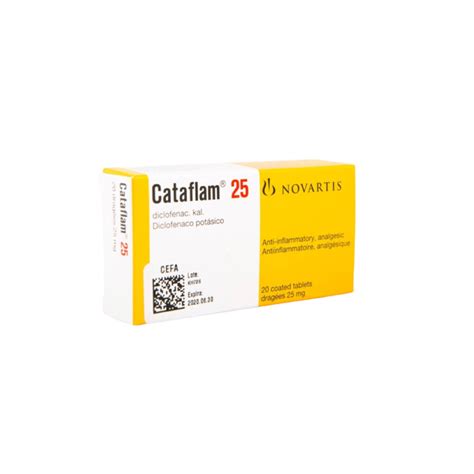 CATAFLAM TABLETAS 25MG X 20 GRAGEAS FarmacoLab