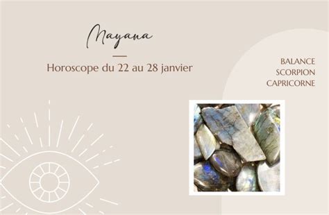 Horoscope Semaine Du 22 Au 28 Janvier 2024 Mayana Bijoux Spirituels