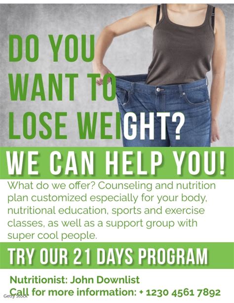 Copy Of Weight Loss 21 Days Program Flyer Nutritioni Postermywall