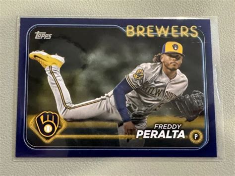 Freddy Peralta 26 2024 Topps Royal Blue Milwaukee Brasseurs Eur 001