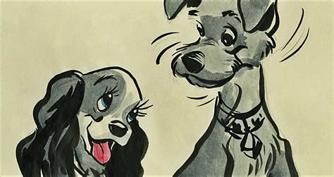 Walt Disney Sketches Lady And The Tramp Walt Disney Characters Photo