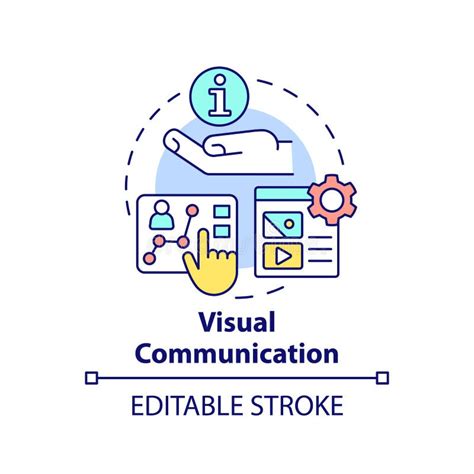 Visual Communication Concept Icon Stock Vector Illustration Of