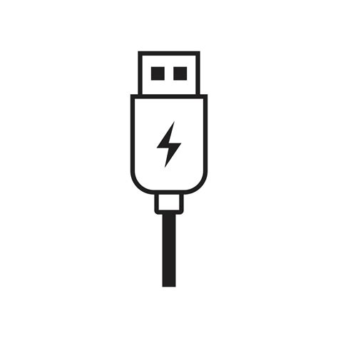 Usb Charge Icon Template Black Color Editable Usb Charge Icon Symbol