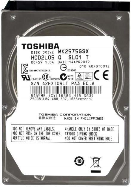 Dysk Twardy Toshiba MK 2575 GSX Opinie I Ceny Na Ceneo Pl