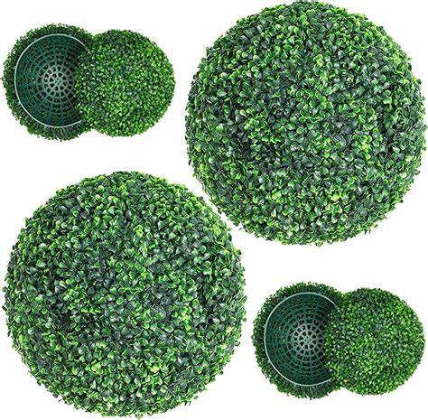 Amazon Pcs Inch Artificial Plant Topiary Balls Outdoor