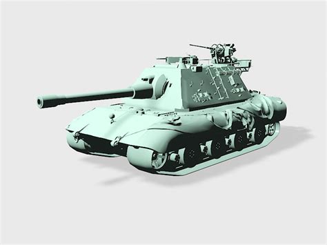Panzerkampfwagen E-100 Tank 3d model Object files free download - CadNav
