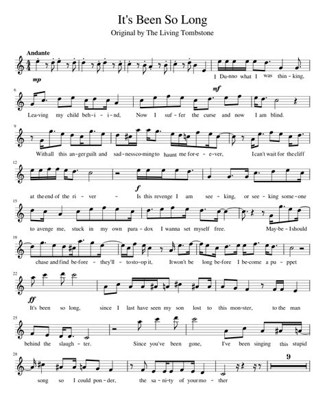 Its Been So Long Sheet Music For Clarinet In B Flat Solo
