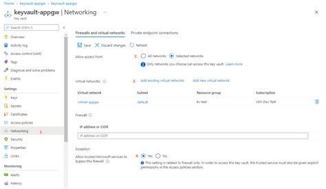 C Azure Key Vault Firewall Policy