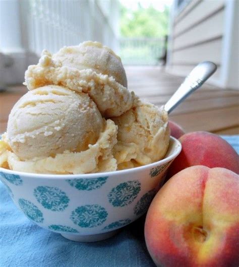 Browned Butter Peach Buttermilk Ice Cream Buttermilk Ice Cream Peach Ice Cream Recipe