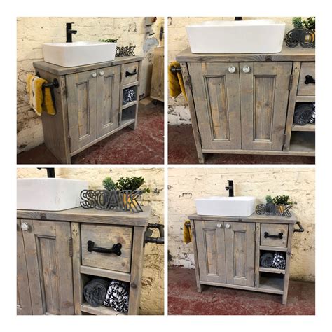 EDINBURGH Reclaimed Wood Bathroom Vanity Wood Farmhouse Bathroom