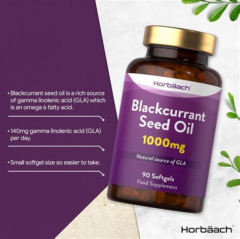 Blackcurrant Seed Oil Mg Softgels Capsules Natural Source Of