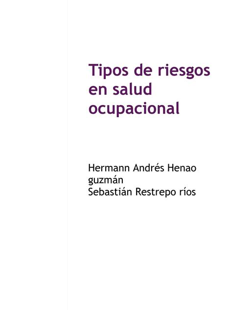 Calaméo tipos de riesgos salud ocupacional