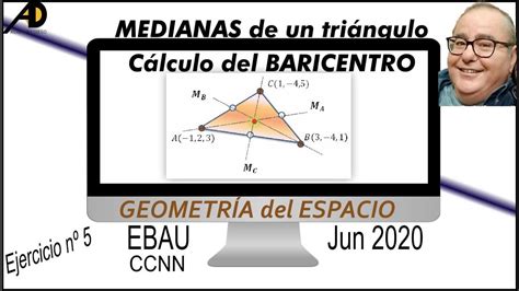 ¿cómo Calcular Las Medianas De Un Triangulo Geometría Del Espacio Academia Diego Youtube