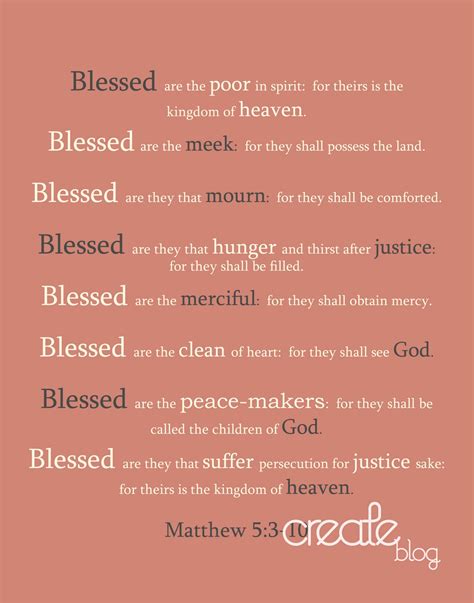 Create Free Printable Beatitudes